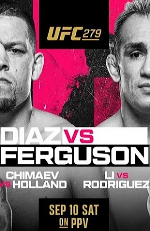 UFC 279: Диаз vs. Фергюсон прямая трансляция 11 сентября 2022 постер