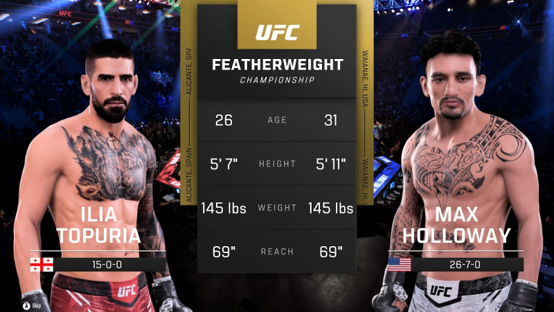 UFC 308 Илия Топурия — Макс Холлоуэй прямая трансляция 26 октября 2024 постер