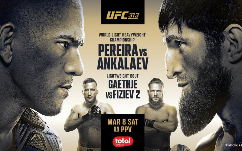 UFC 313 Алекс Перейра — Магомед Анкалаев прямая трансляция 9 марта 2025 постер